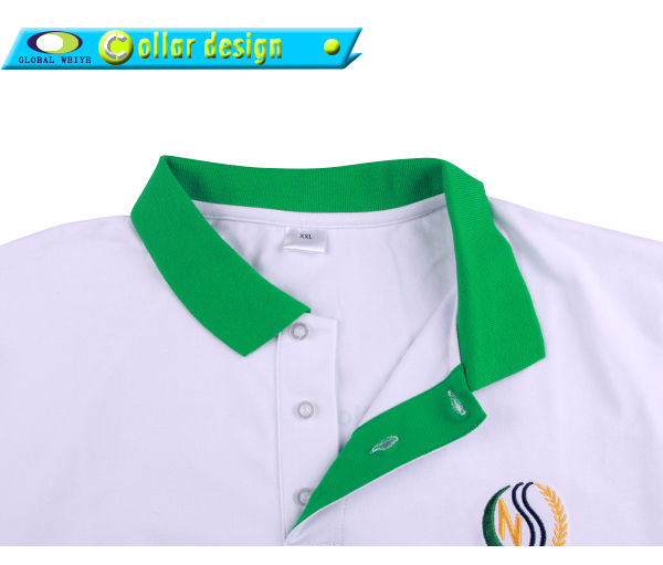 棉拉架修身polo衫男装定制绣章绣花logo
