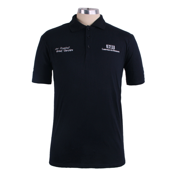 LH企业文化衫商务polo衫男装定制绣花logo