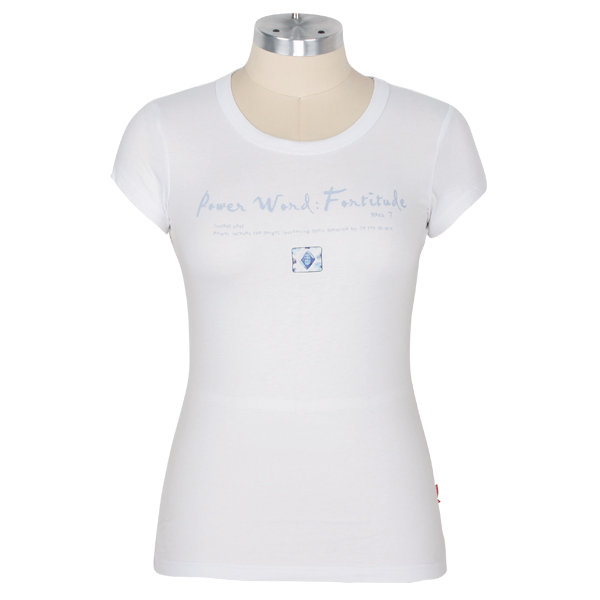 女士白色圆领短袖T恤衫定制印logo