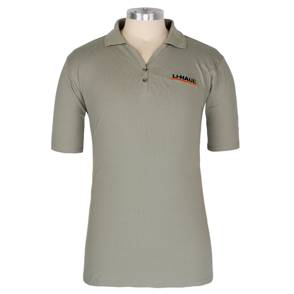 团体企业工服polo衫男装定制威化布V领马球衫