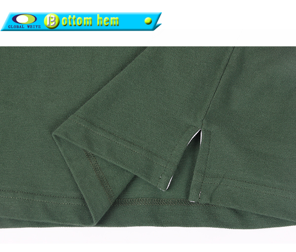 100%纯棉高档POLO衫定制色织领绣花马球衫