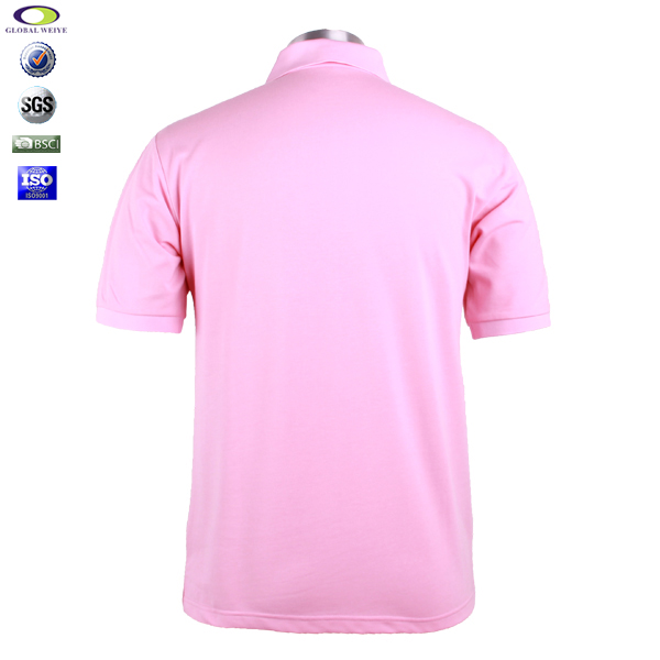 定制BJ粉色高档polo衫男装品牌绣花