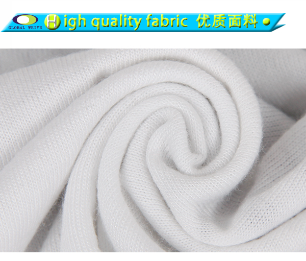 女士白色修身印花圆领短袖T恤衫定制