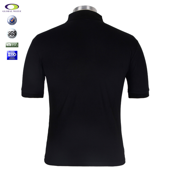 100%精品棉绣花高档POLO衫定制黑色男装