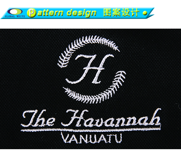 100%精品棉绣花高档POLO衫定制黑色男装