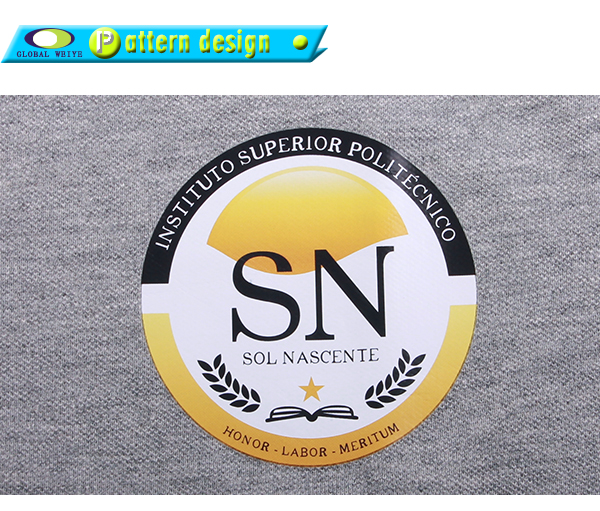 100%棉麻灰色polo衫男装定制烫画logo