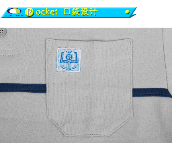 高端订制口袋polo衫男装小绣花logo