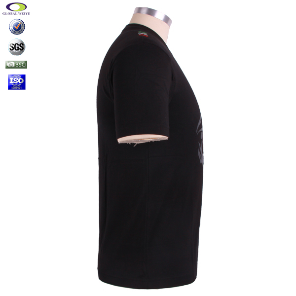 亮光银色印花男士全棉T恤衫