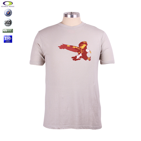 夏季轻薄灰色男士圆领T恤