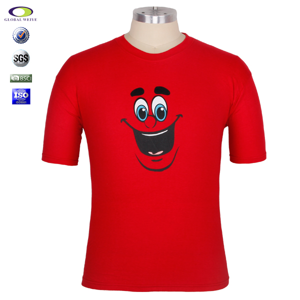 全棉红色亲子活动圆领短袖T恤