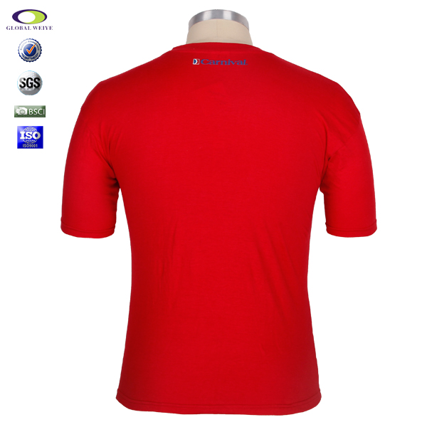 全棉红色亲子活动圆领短袖T恤