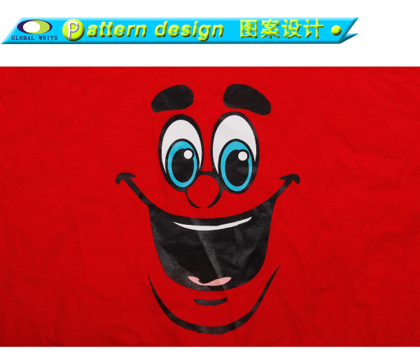 全棉红色亲子活动圆领短袖T恤