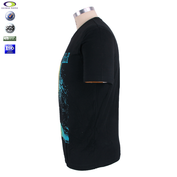 渐变色印花logo品牌男士T恤