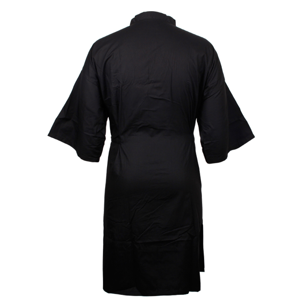 定做黑色男士印花浴袍