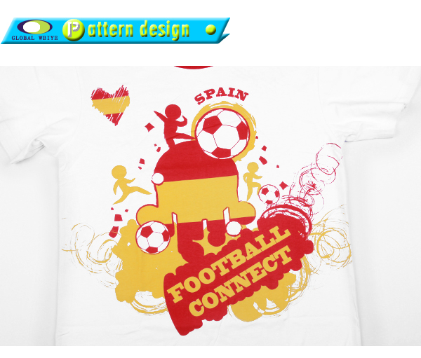 男士T恤衫圆领印花短袖世界杯异色领上衣