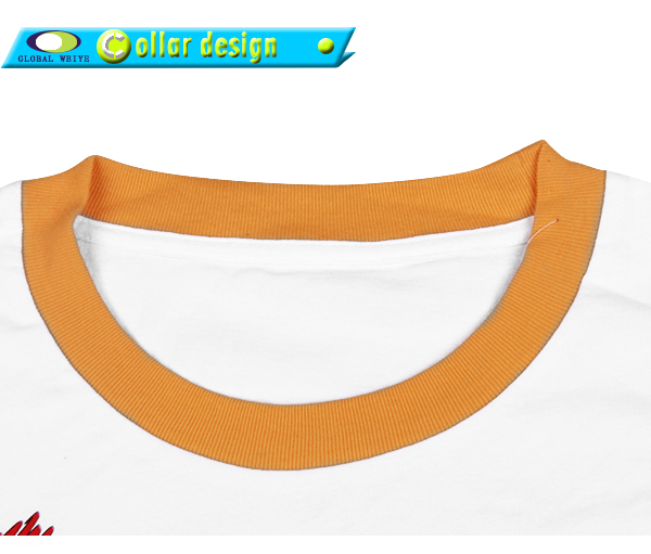 定制圆领T恤衫印花短袖世界杯异色领男士上衣