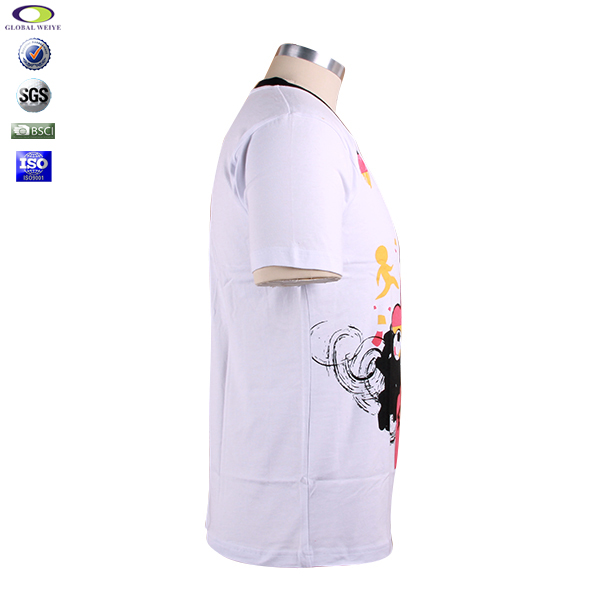 男士纯棉圆领套头T恤衫印花短袖世界杯异色领上衣定做