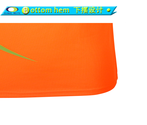 男士插件Y领印花短袖全涤网眼运动衫