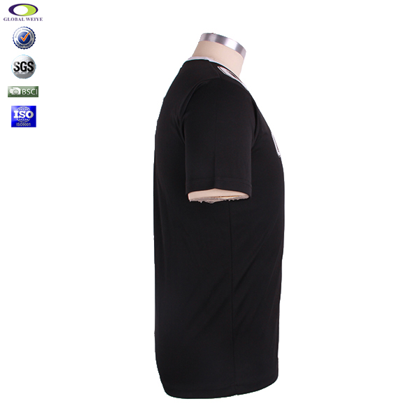 订制男士全涤V领印花T恤衫篮球运动服套头短袖