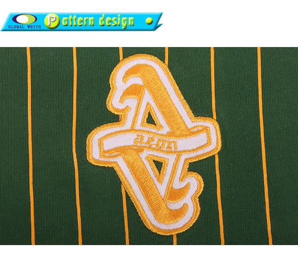 订制男士全涤圆领橙青条纹刺绣T恤衫短袖运动服