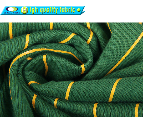 订制男士全涤圆领橙青条纹刺绣T恤衫短袖运动服