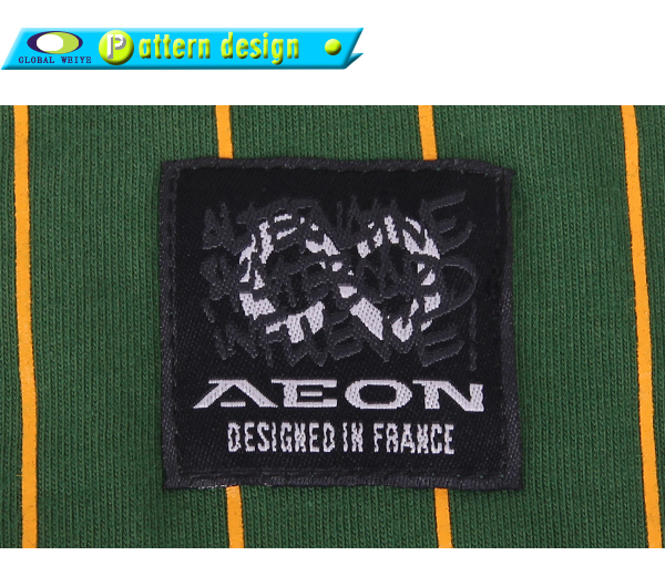 订制男士全涤圆领橙青条纹刺绣T恤衫短袖运动服