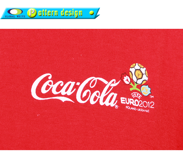 定做男士红色印花白领翻领短袖广告宣传T恤衫定制