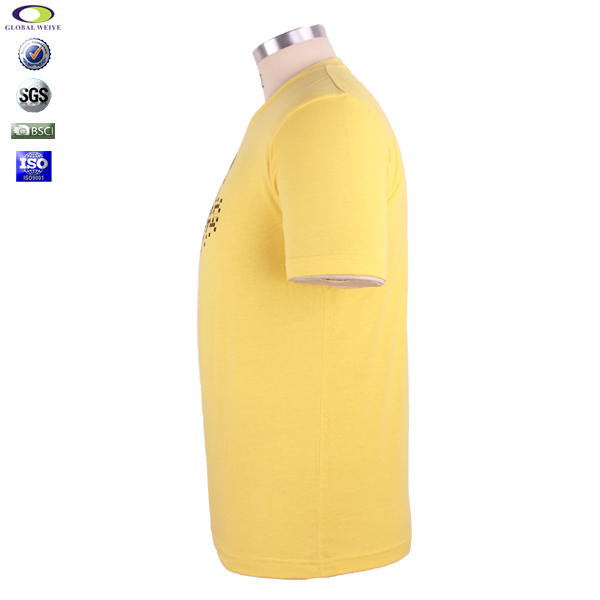 定做黄色团体服圆领短袖定制印logo广告宣传T恤衫订制厂家