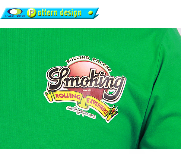 定做团体服绿色烫画圆领短袖广告宣传T恤衫定制