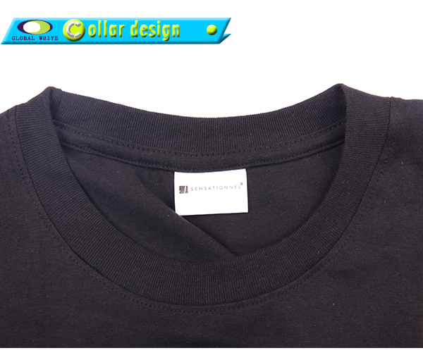 订制男士广告宣传衫黑色金粉印圆领短袖T恤衫定制厂家