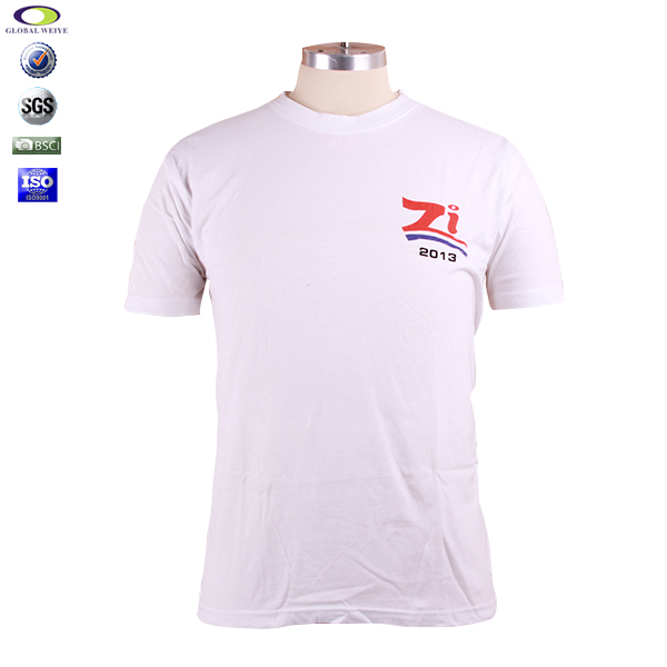 订制男士白色团队广告宣传衫圆领短袖T恤衫定制