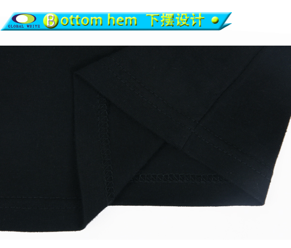 女士广告宣传衫黑色情侣装印花圆领短袖定制