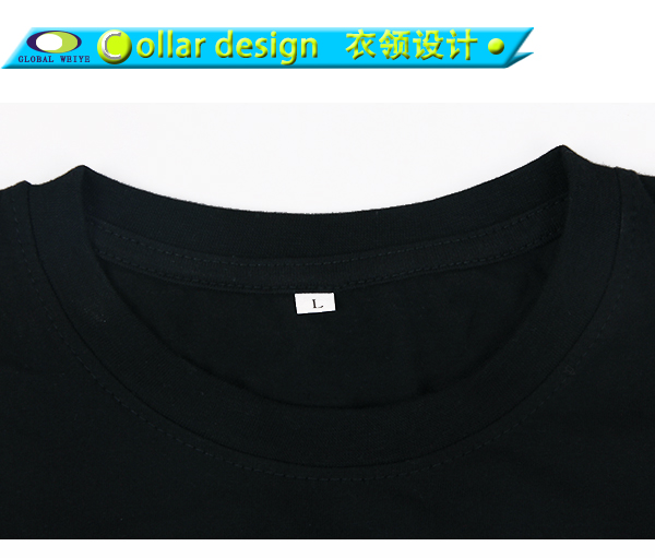 女士广告宣传衫黑色情侣装印花圆领短袖定制
