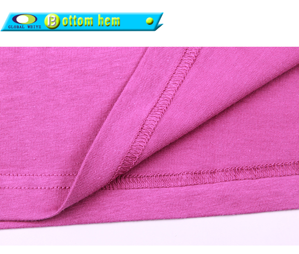 男士玫红色口袋宣传衫印花圆领短袖团队工作服