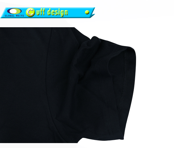 男士广告宣传衫黑色字母印花圆领短袖T恤定制