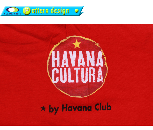 定制俱乐部男士红色短袖全棉印花T恤衫