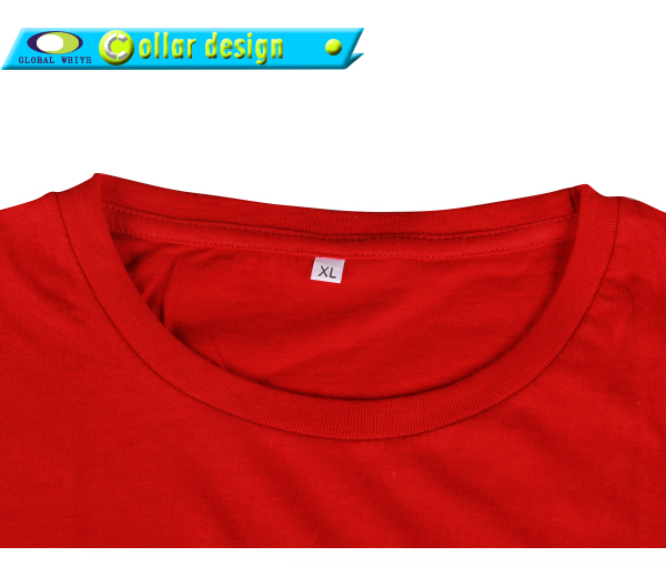 定制俱乐部男士红色短袖全棉印花T恤衫