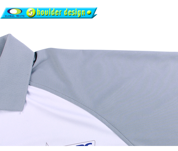 男士全涤灰色热升华POLO衫翻领短袖T恤衫定制