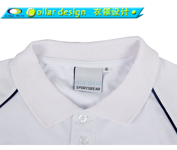 男士全涤白色空白POLO衫翻领短袖T恤衫定制厂家