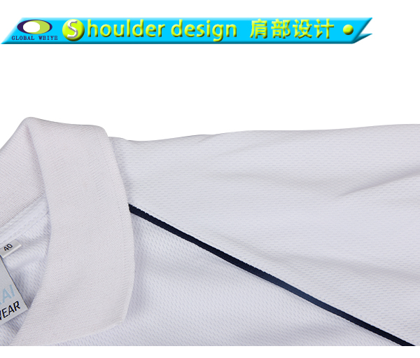 男士全涤白色空白POLO衫翻领短袖T恤衫定制厂家