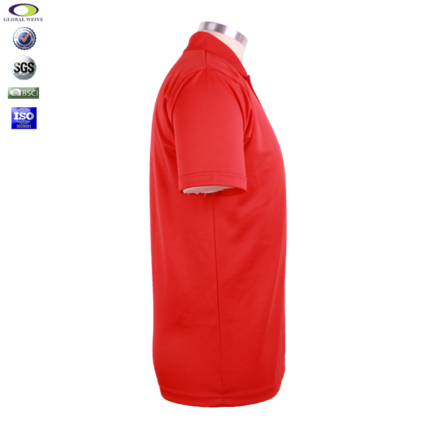 男士全涤红色刺绣POLO衫翻领短袖T恤衫工作服定制