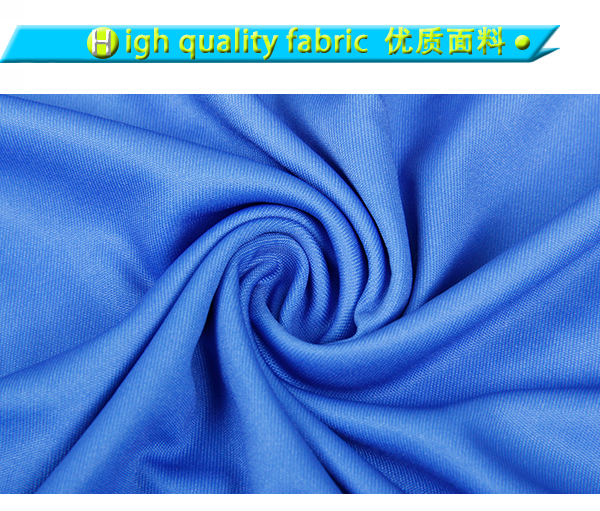 男士蓝色全涤热升华V领短袖恤衫定制厂家