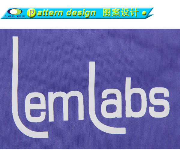 男士紫色全涤字母印花圆领短袖T恤衫定制厂家