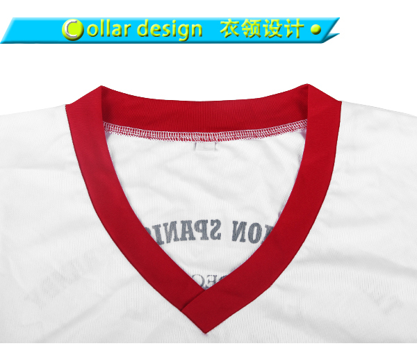 定制男士全涤白色拳头印花V领短袖T恤衫厂家订制