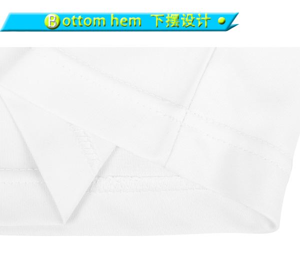 男士全涤白色胸前挂小孩印花圆领短袖T恤衫厂家定制