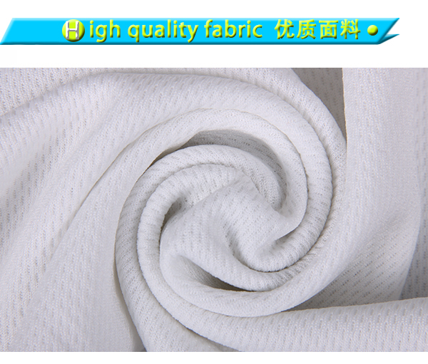 订制白色全涤网眼刺绣印花品牌T恤男圆领短袖定制